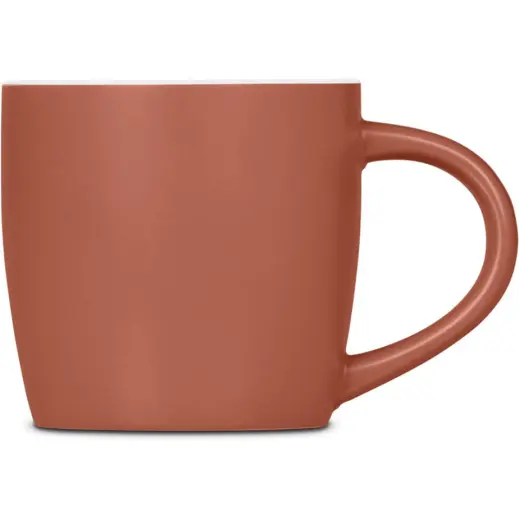 Serendipio Vogue Victoria Ceramic Coffee Mug Burnt Orange Side